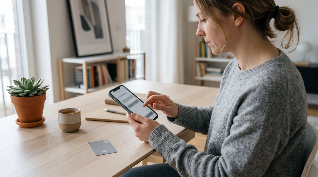 Aktivierung einer Kreditkarte über Smartphone