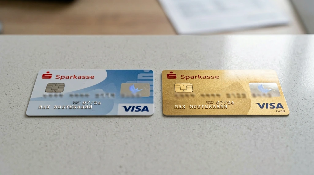Sparkasse Gold Kreditkarte im Vergleich zur Standardkarte